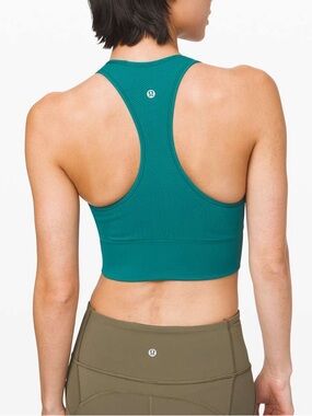Lululemon Ebb to Train Bra in the Colour Laguna